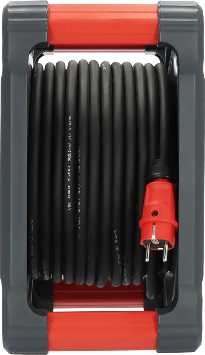 Brennenstuhl Bouwkabelhaspel 5x H07RN-F 3x2.5mm 33m - Zwart