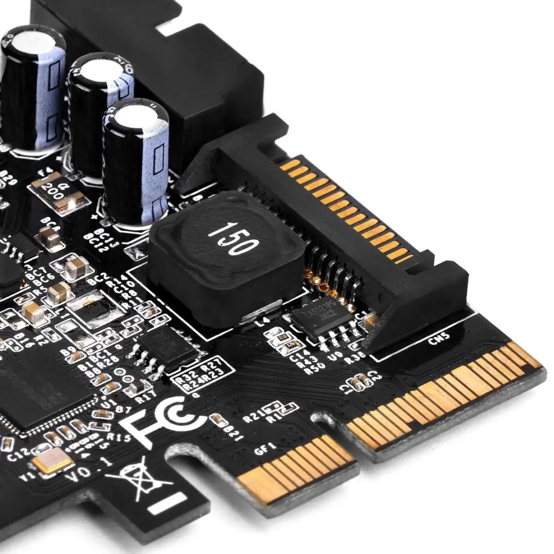 SilverStone ECU05 USB 3.0 Intern Interfacekaart - Zilver/Zwart