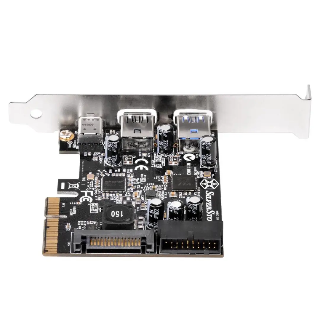 SilverStone ECU05 USB 3.0 Intern Interfacekaart - Zilver/Zwart