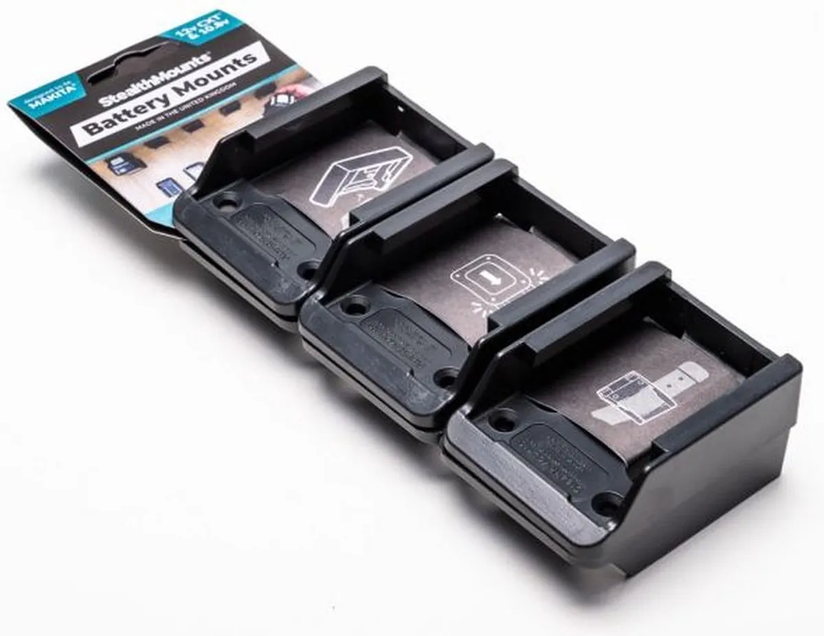 Makita 12V Max CXT Stealth Mount Accuhouder - 6 Stuks - Zwart - afbeelding 2 van 2