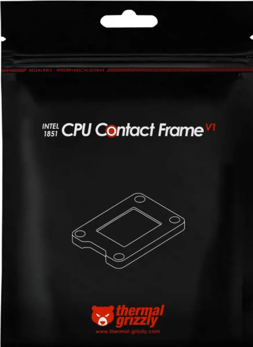 Thermal Grizzly CPU Contact Frame V1 Intel 1851 - Zwart