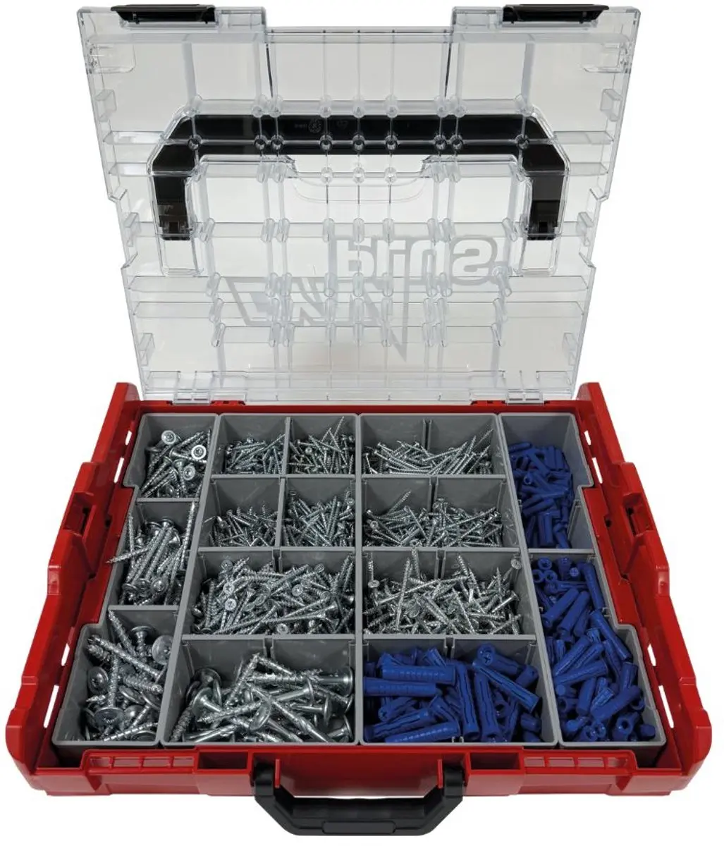 Dynaplus L-BOXX Assortimentskoffer - Pluggen & Schroeven 1190 Stuks