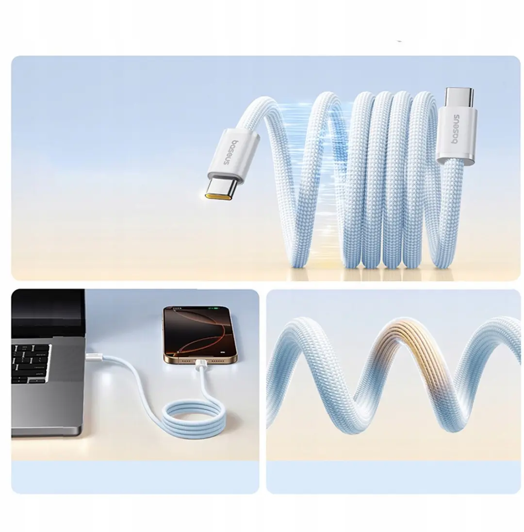Baseus USB-C Kabel 100W PD 1m - Transparent