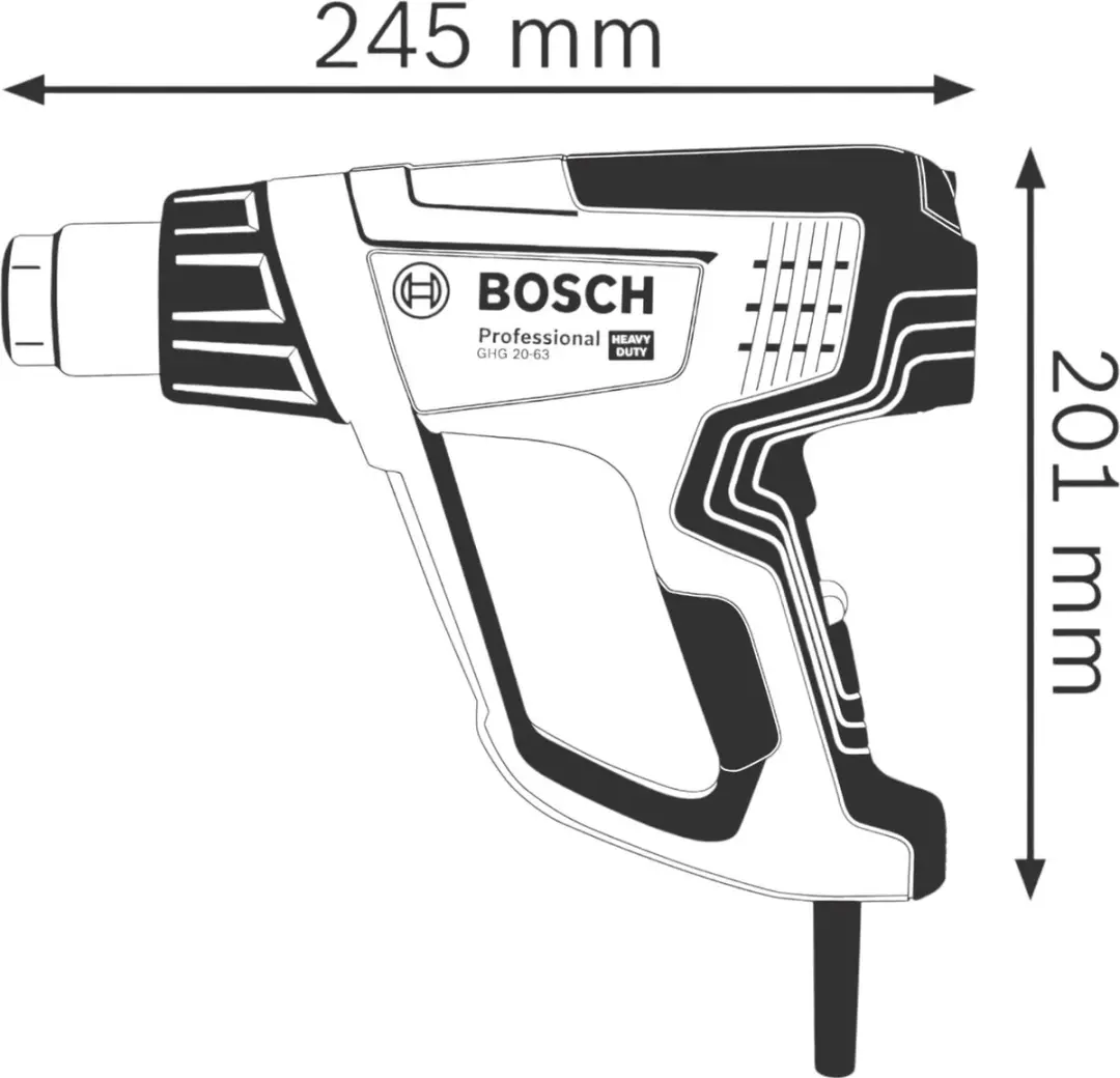 Bosch Professional GHG 20-63 Heteluchtpistool 2000W