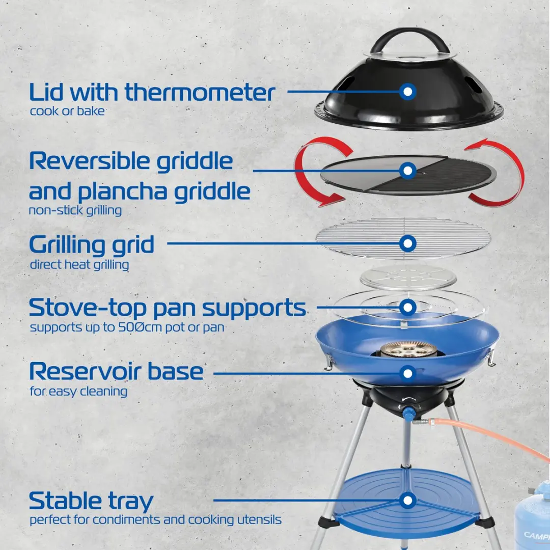 Campingaz Party Grill 600 Gastoestel 4000W - Blauw - afbeelding 4 van 6