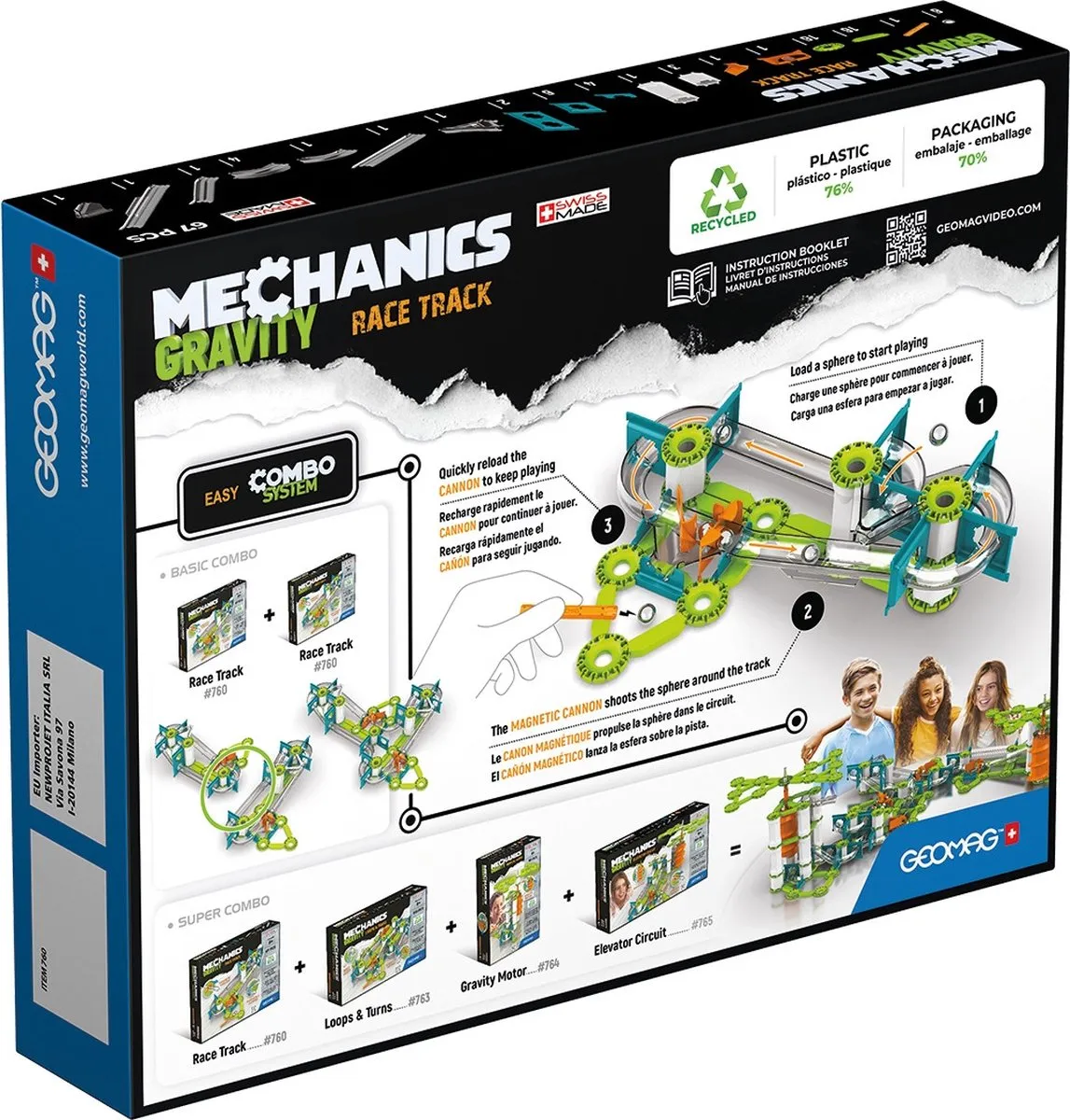 Geomag Mechanics Gravity Constructor 67-delig - Multikleur
