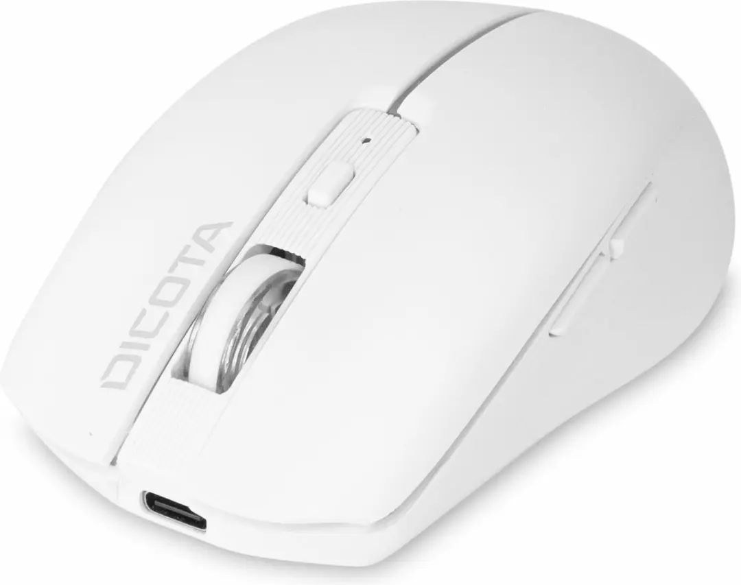 Dicota D32044 Muis - 6 Knoppen - Draadloos Bluetooth/2.4GHz - Wit