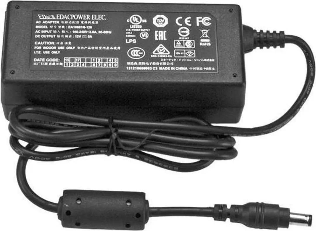Startech SVA12M5NA Voedingsadapter 12V 5A - Zwart