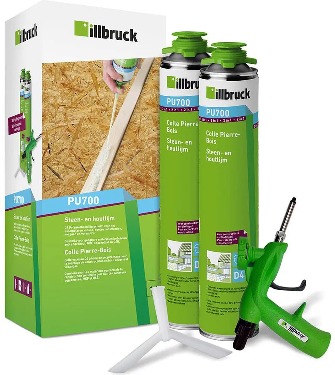 Illbruck Tremco PU700 Steenlijm Startersset 880ml
