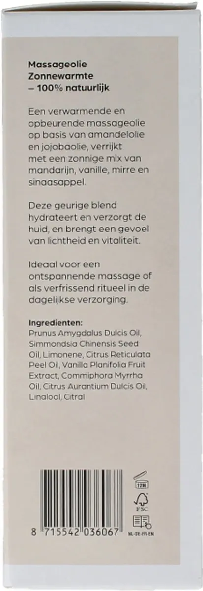 Volatile Massageolie Zonnewarmte 100ml