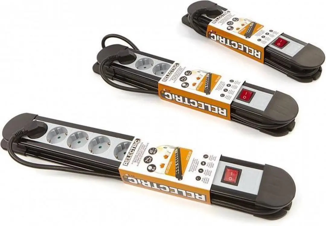 Relectric 8-voudige stekkerdoos 1,5m 3700W