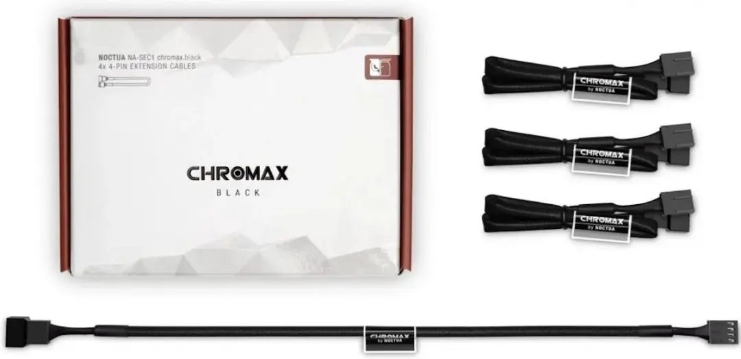 Noctua NA-SEC1.chromax.black Verlengkabel 30cm