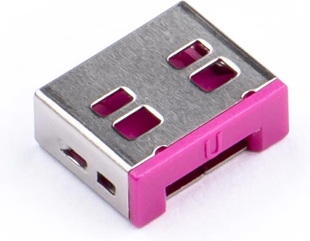 SmartKeeper USB-A Port Blocker Essential 6x Roze - met Sleutel