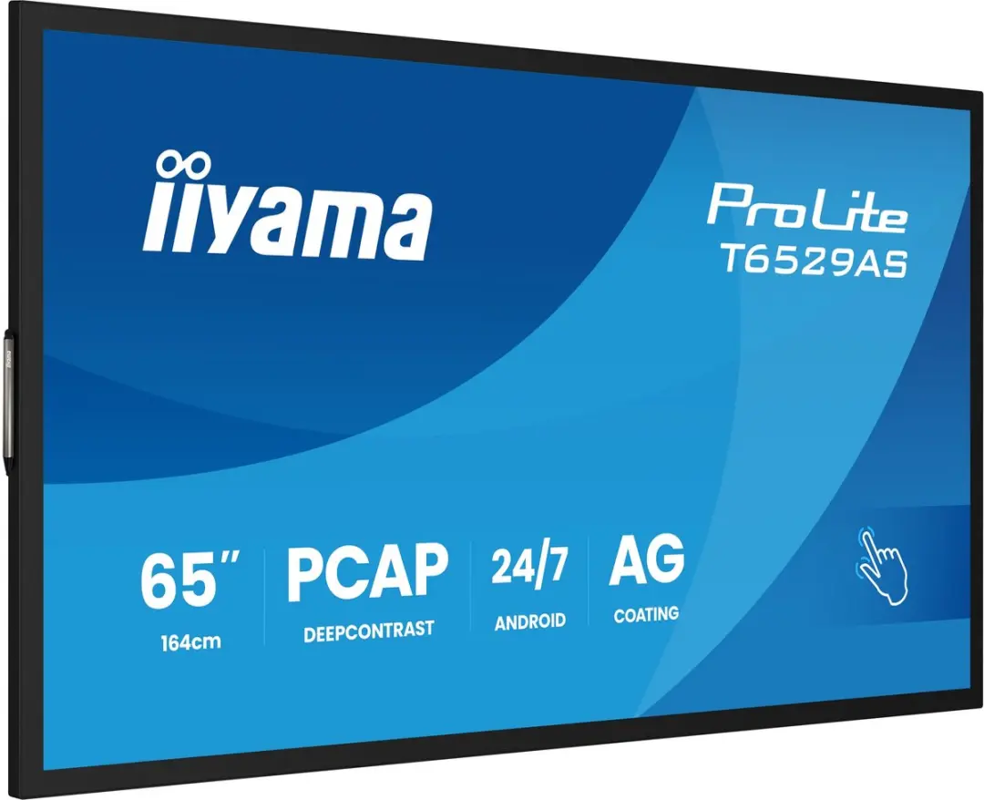 iiyama T6529AS-B1AG Beeldkrant 163,8cm 4K Touch - Android - Zwart