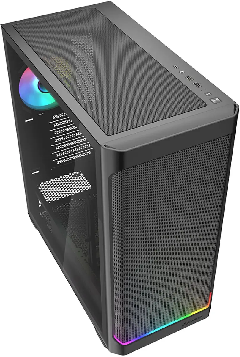 Sharkoon AK4W RGB Midi Tower - Zwart