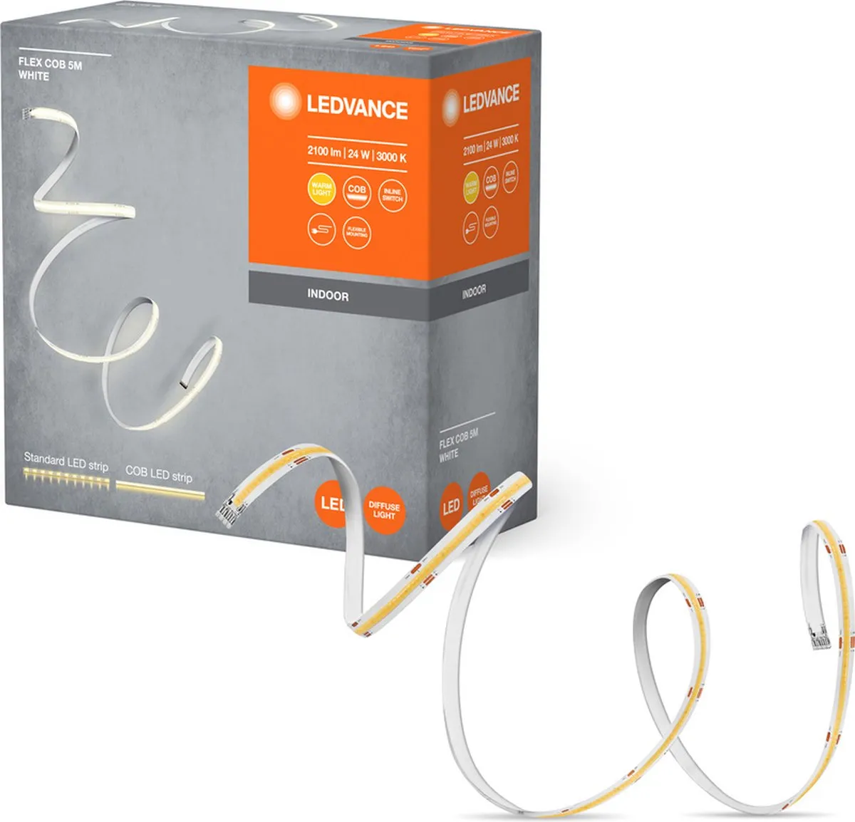 LEDVANCE FLEX COB 5M LED Strip Geel 22W - afbeelding 6 van 6