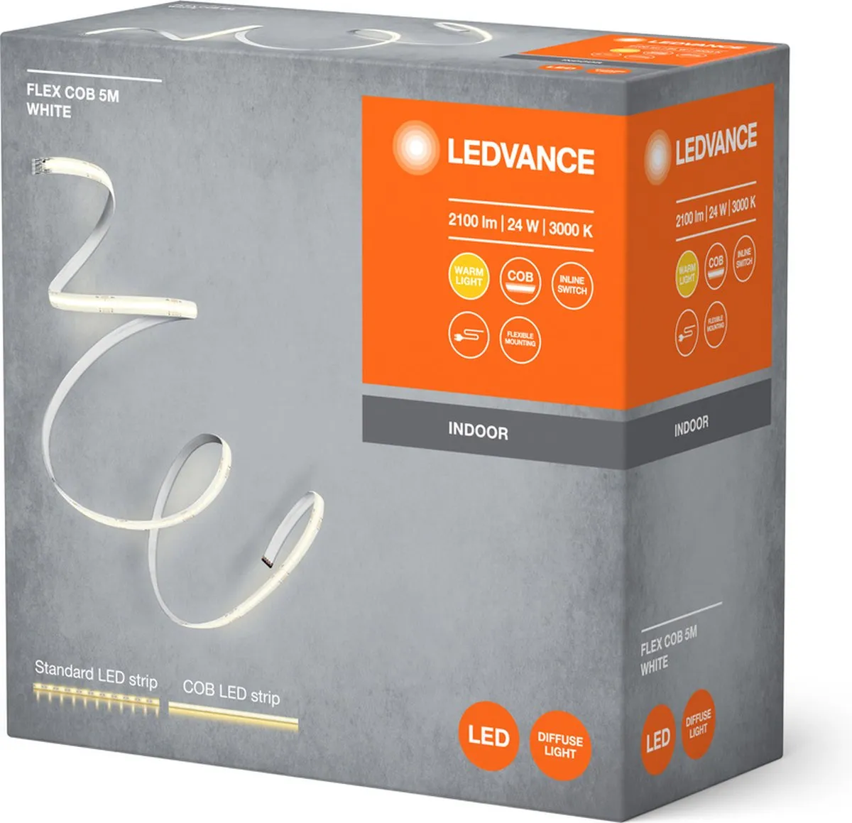LEDVANCE FLEX COB 5M LED Strip Geel 22W