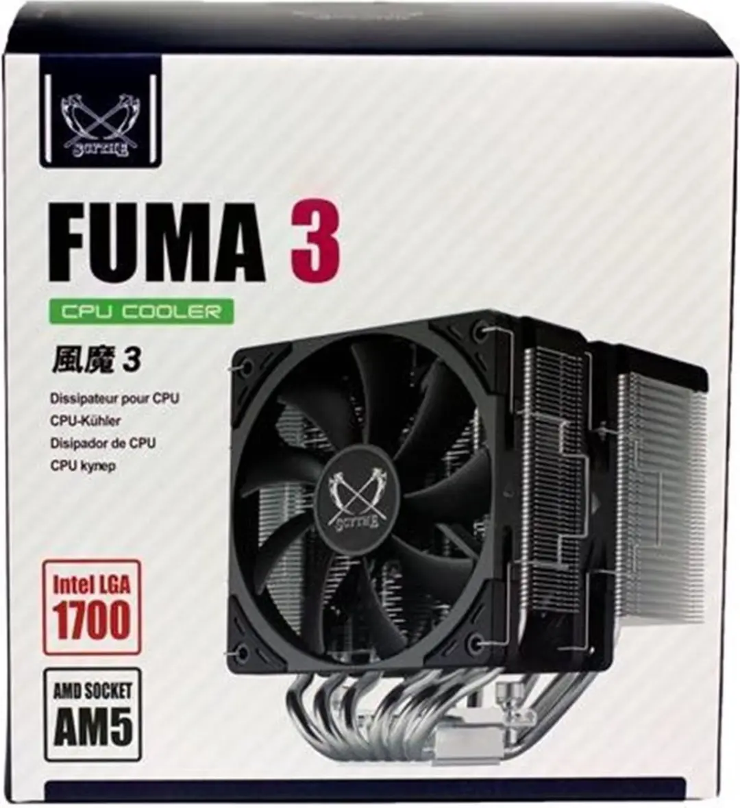 Scythe Fuma 3 SCFM-3000 CPU-koeler - 2x 120mm Zwart