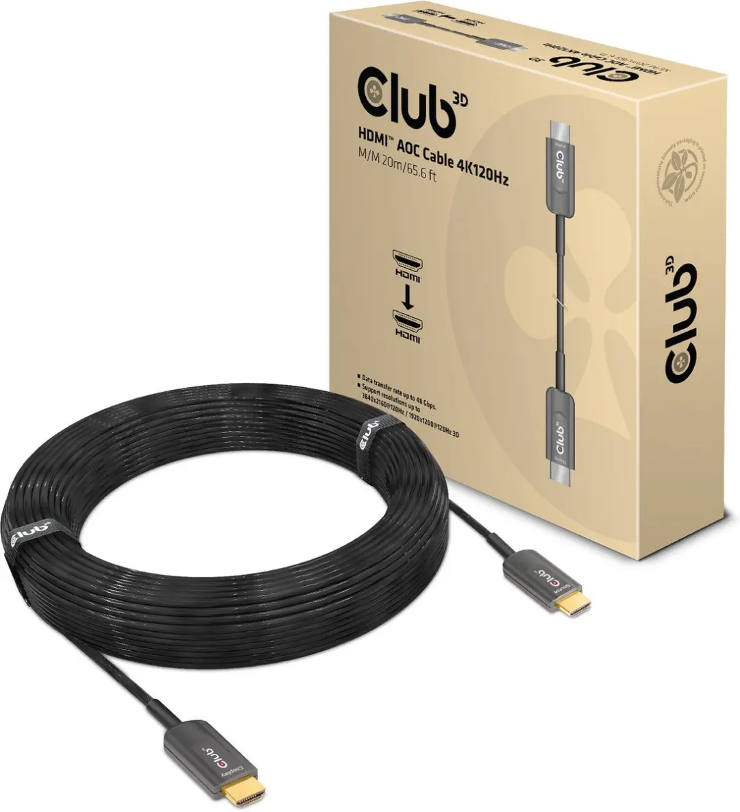 Club 3D Ultra High Speed HDMI-kabel 4K 120Hz - 20m - Zwart