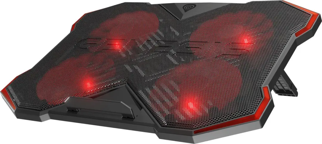 Genesis Oxid 260 NHG-2075 Koelmat - 4 Ventilatoren - 17,3" - Zwart/Rood