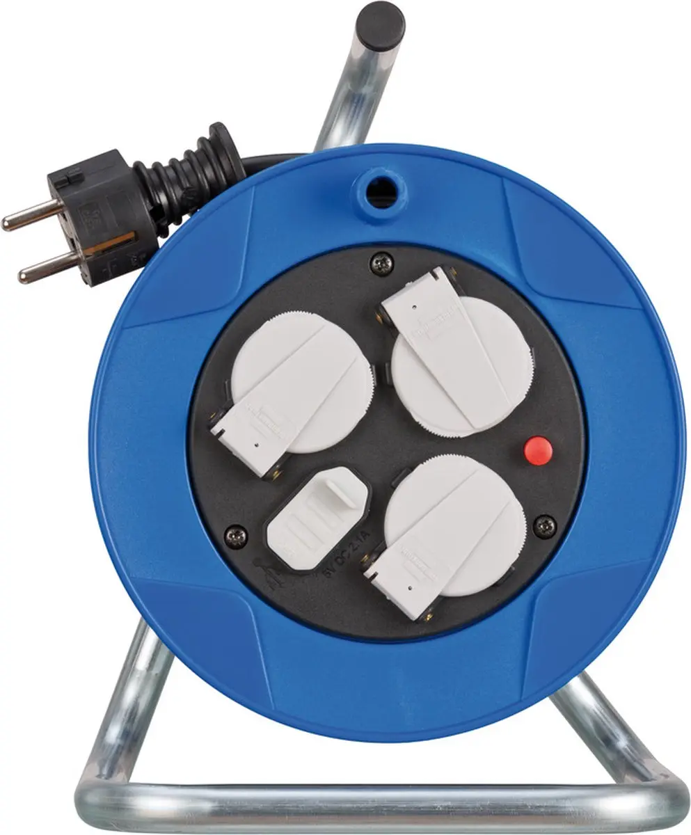 Brennenstuhl Garant Compacte Kabelhaspel 3-voudig 15m - Blauw