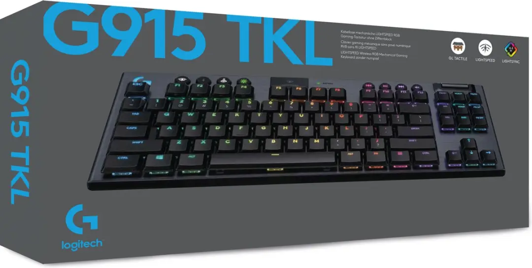 Logitech G G915 TKL GL Tactile - Mechanisch Gaming Toetsenbord - Draadloos - Zwart