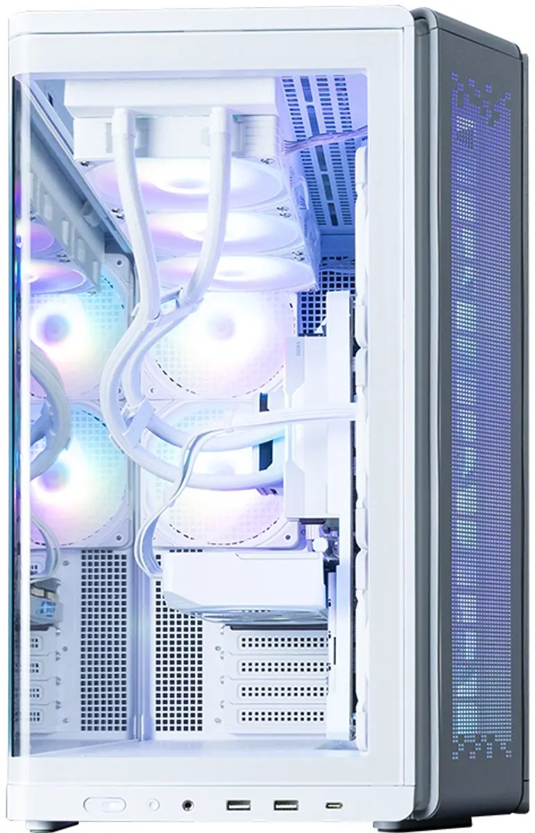 Zalman P60 ARGB PC Behuizing - 5 ARGB Ventilatoren Wit
