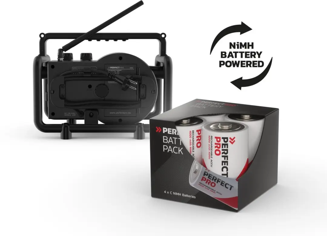 PerfectPro DABBOX Bouwplaatsradio DBX3 - 7W - IP54 - Zwart