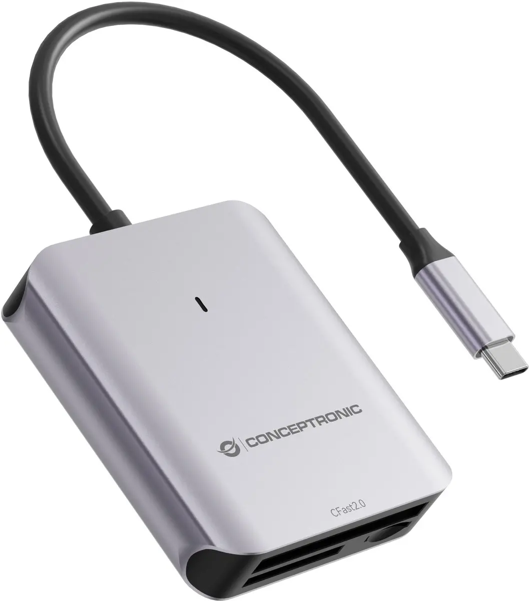 Conceptronic BIAN09G Kaartlezer USB 3.2 Gen 2 - Grijs