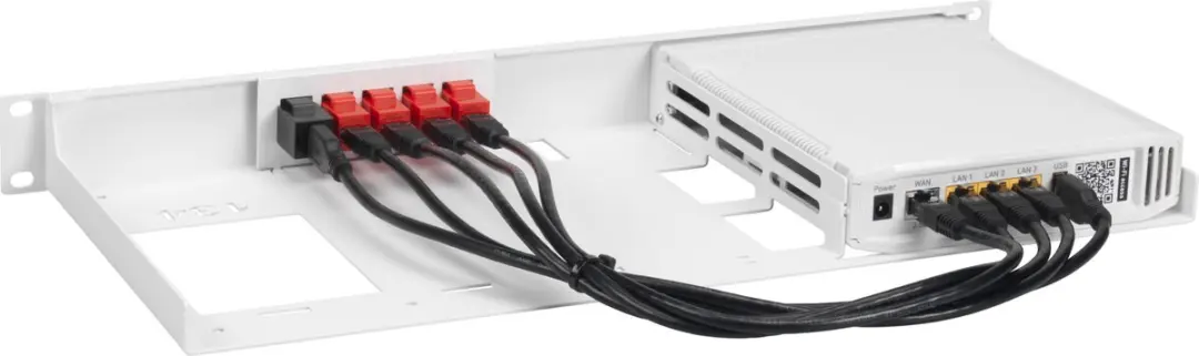 RackmountIT RM-FB-T4 Montageset - AVM Fritz!Box 6591 - Zwart