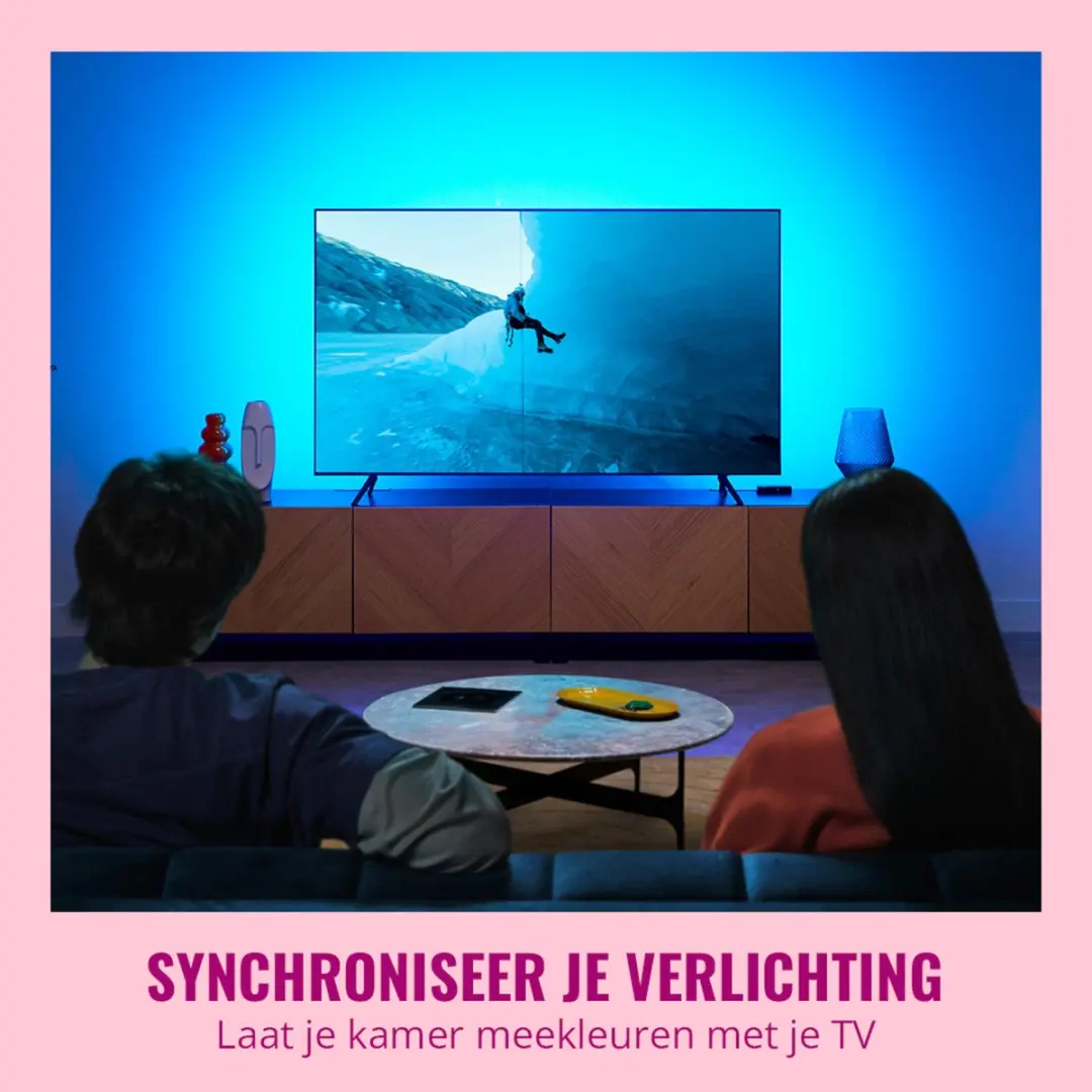 WiZ HDMI Sync Box met TV-verlichting - RGBIC LED-strip 55-65" - Zwart