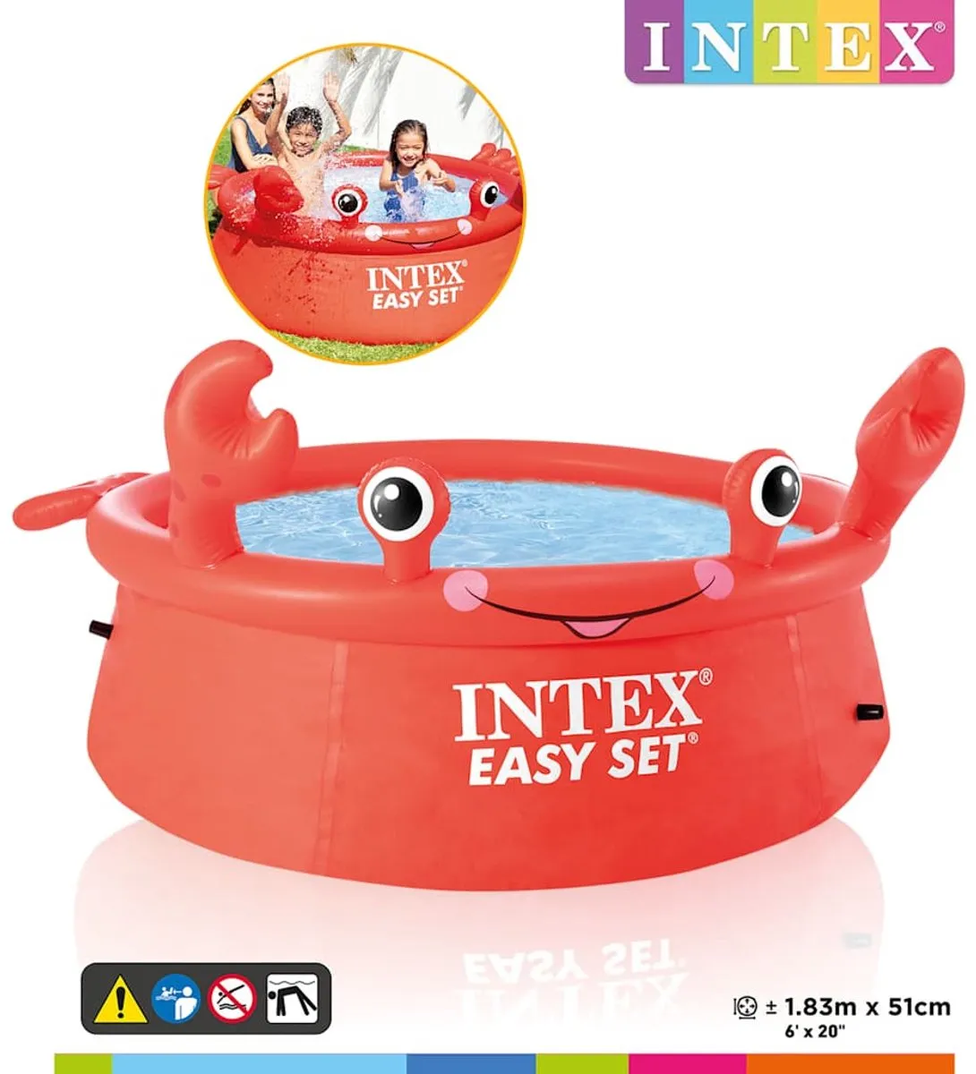Intex Easy Set Zwembad Happy Crab 183x51cm - 13020