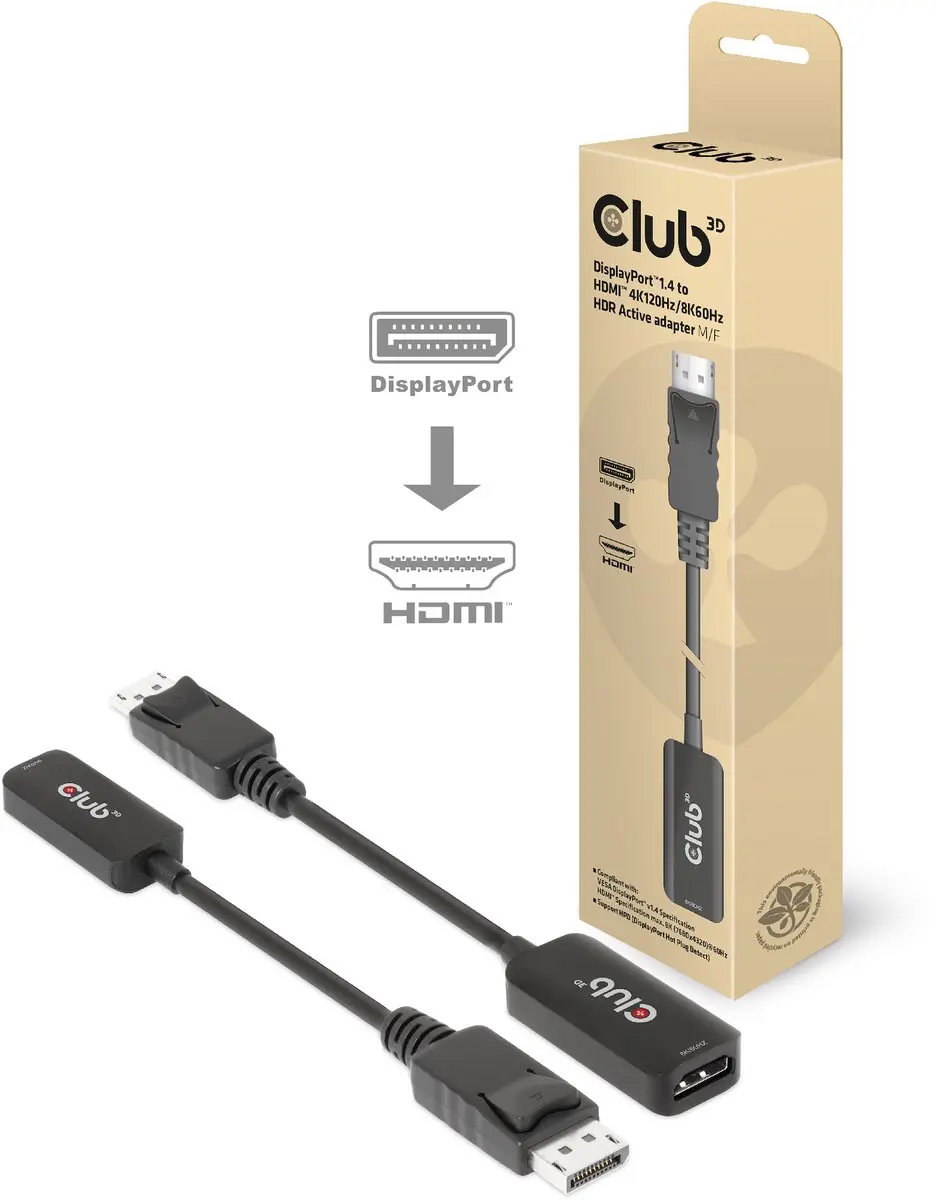Club 3D CAC-1088 DisplayPort naar HDMI Adapter