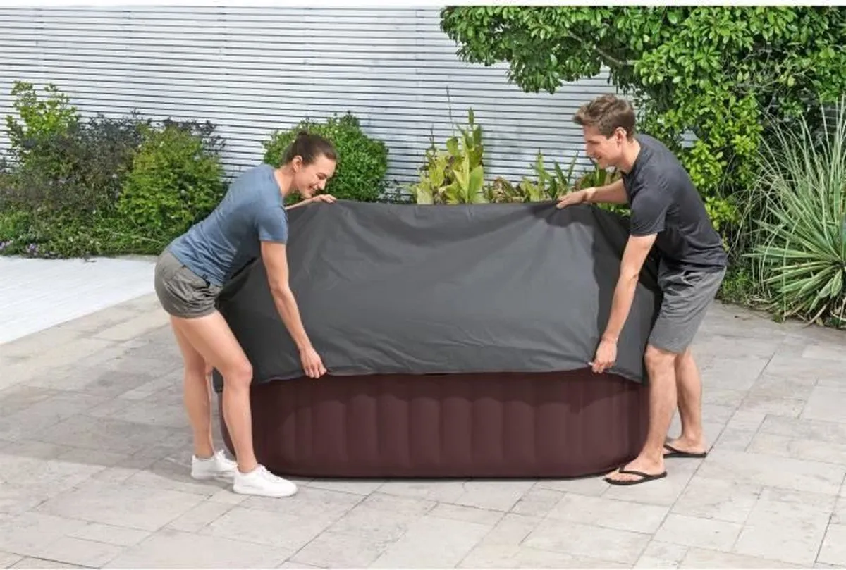 Bestway Lay-Z Spa EnergySense Beschermhoes 201x201cm - Grijs