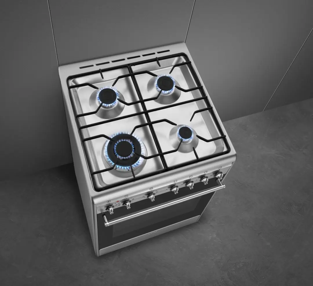 Smeg CX91GMXNLK Gasfornuis 60cm - 5 Kookzones - RVS