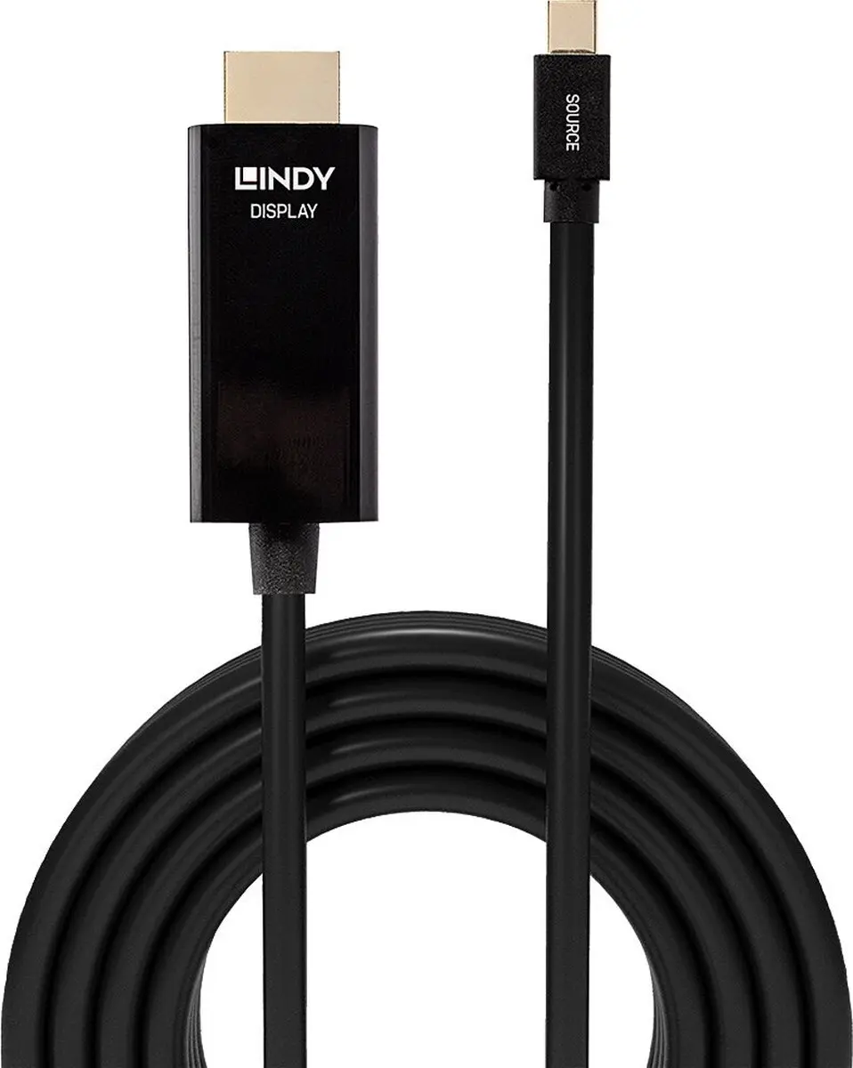 Lindy 36926 Mini DisplayPort naar HDMI Adapterkabel 1m - Zwart