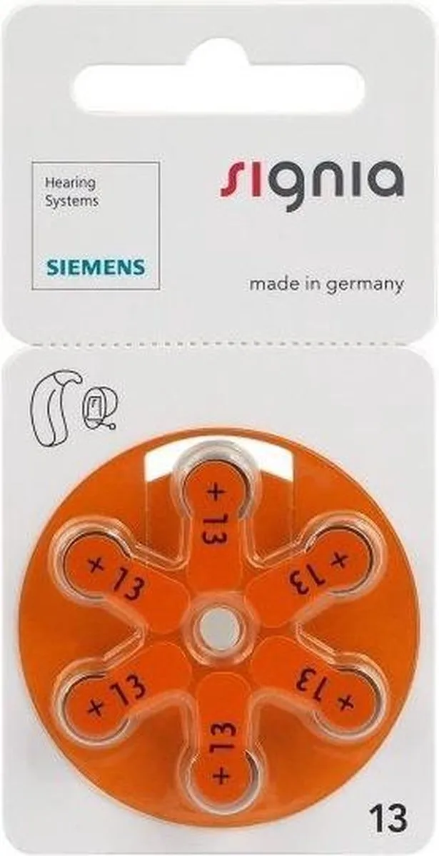Siemens 13MF Knoopcelbatterij 300mAh - 6 Stuks