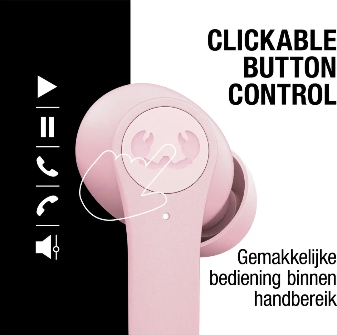 Fresh ’n Rebel Twins Rise Noise Cancelling Oordopjes - Pastel Pink