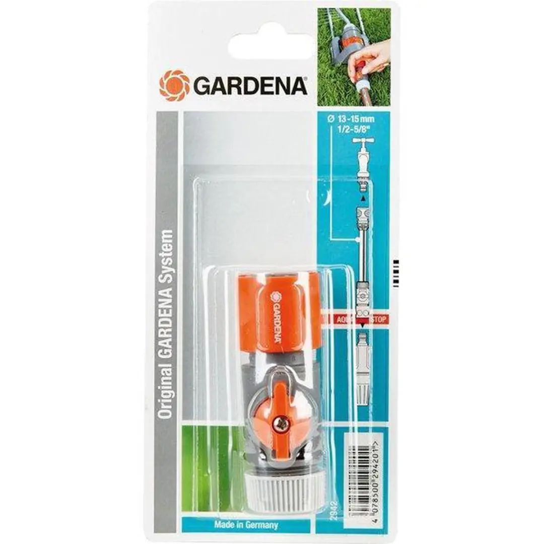 Gardena Slangstuk met reguleerventiel 1/2"