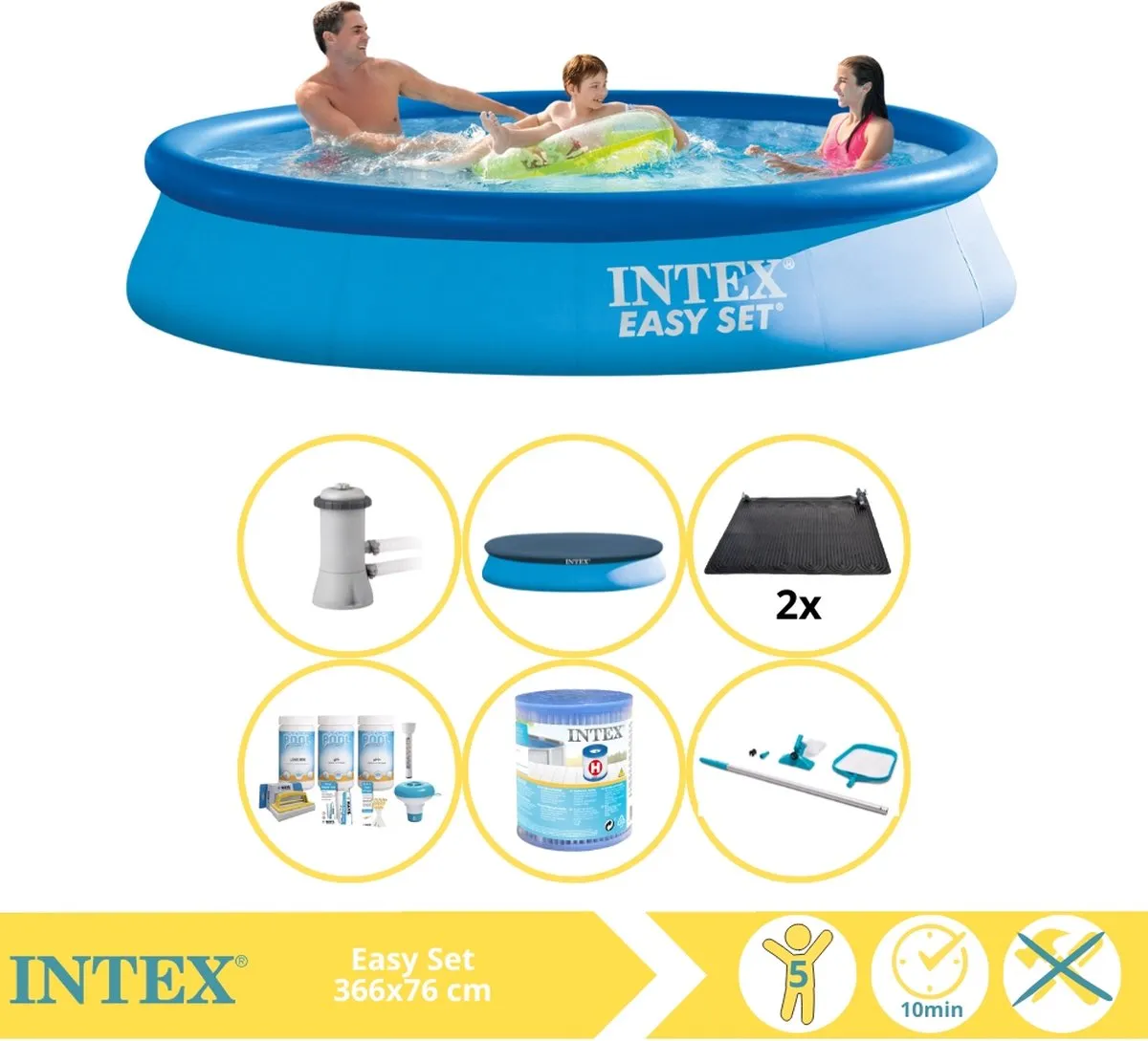 Intex Easy Set 28132GN Opblaaszwembad 366x76cm