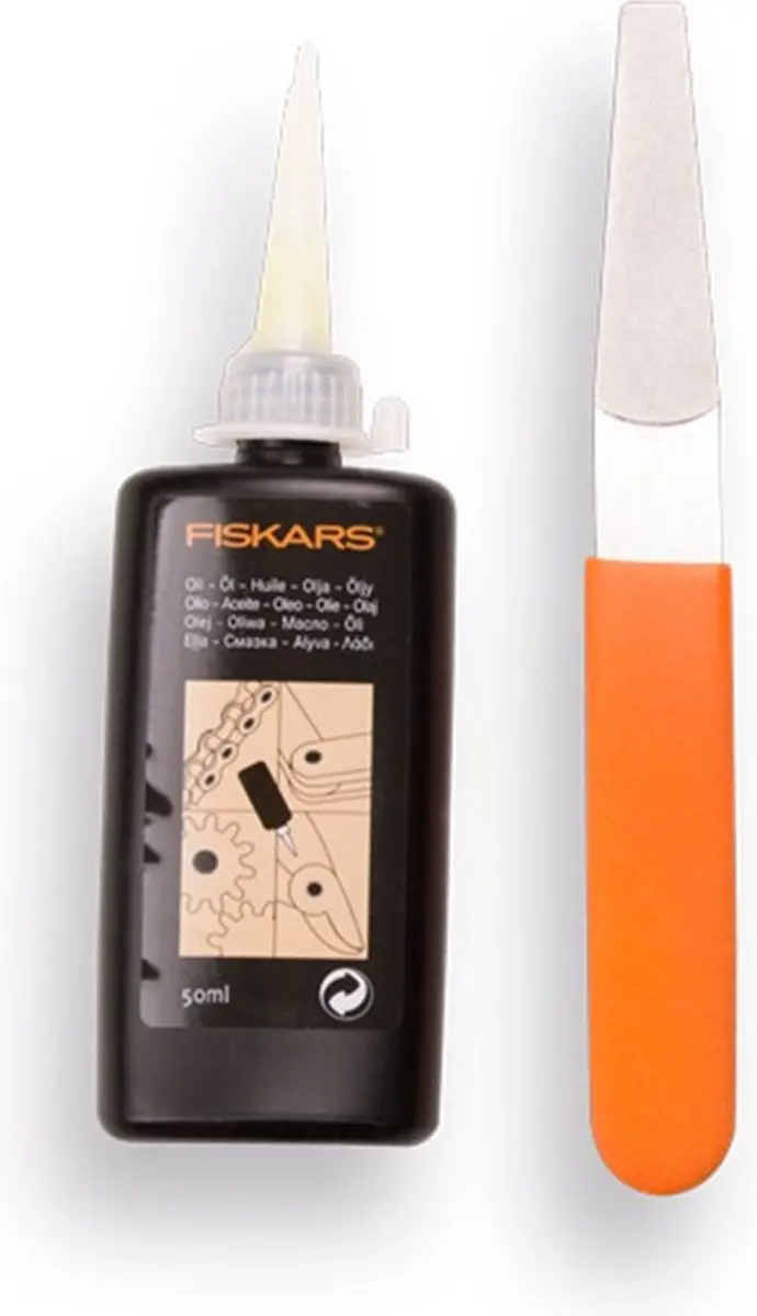 Fiskars Onderhoudsset Takkenscharen - Diamantvijl & Olie