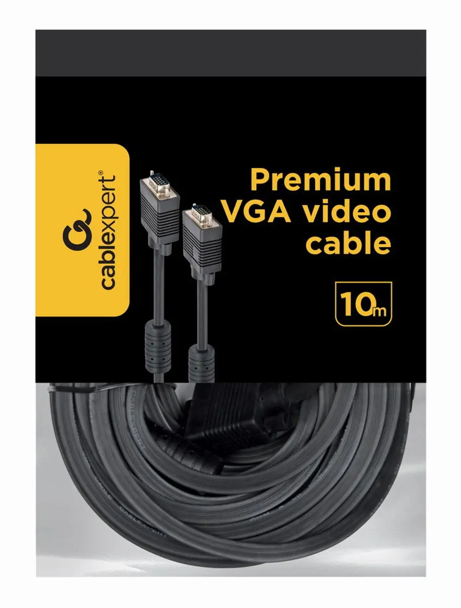 Cablexpert VGA Kabel 10m - D-Sub naar D-Sub Vrouwelijk - Zwart
