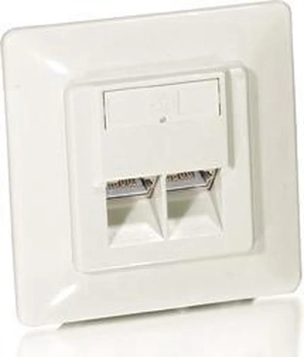 Equip Cat.5e Wandcontactdoos RJ-45 Wit - 2x Stopcontact