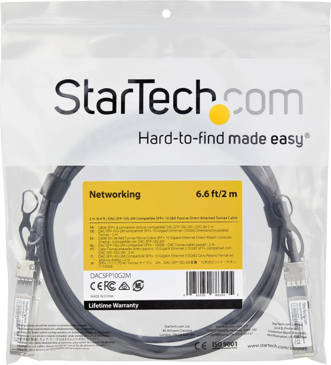 Startech SFP+ DAC-SFP-10G 10GbE Kabel