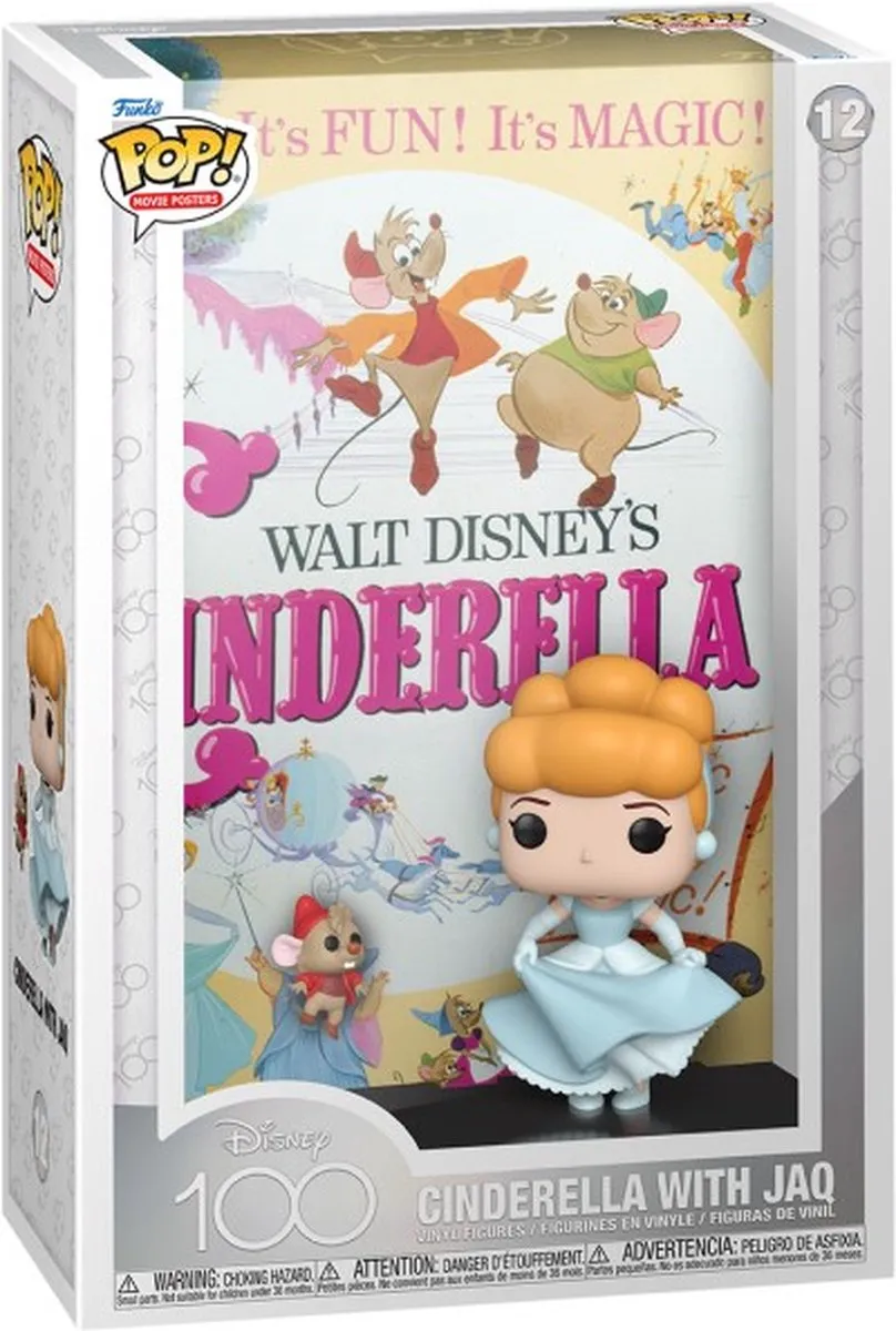 Funko Pop Movie Poster Cinderella met Jaq - 12 - Multicolor