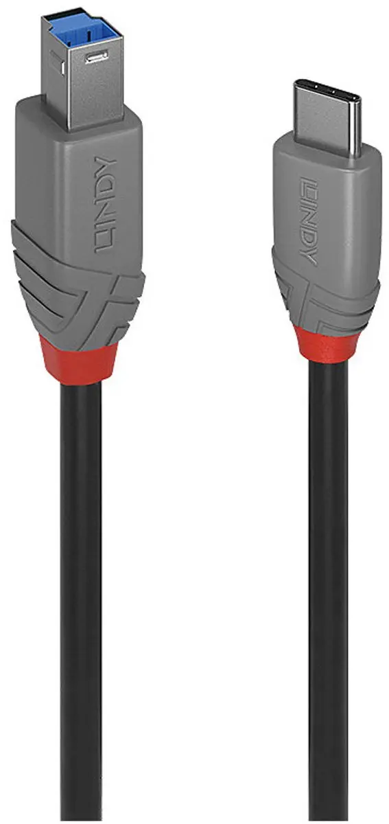 Lindy 36668 USB-C naar USB-B Kabel 3.00m