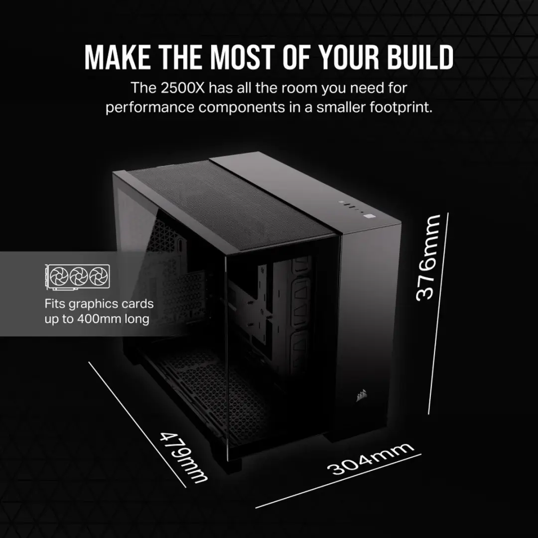 Corsair 2500X Mini-ITX Behuizing - Zwart