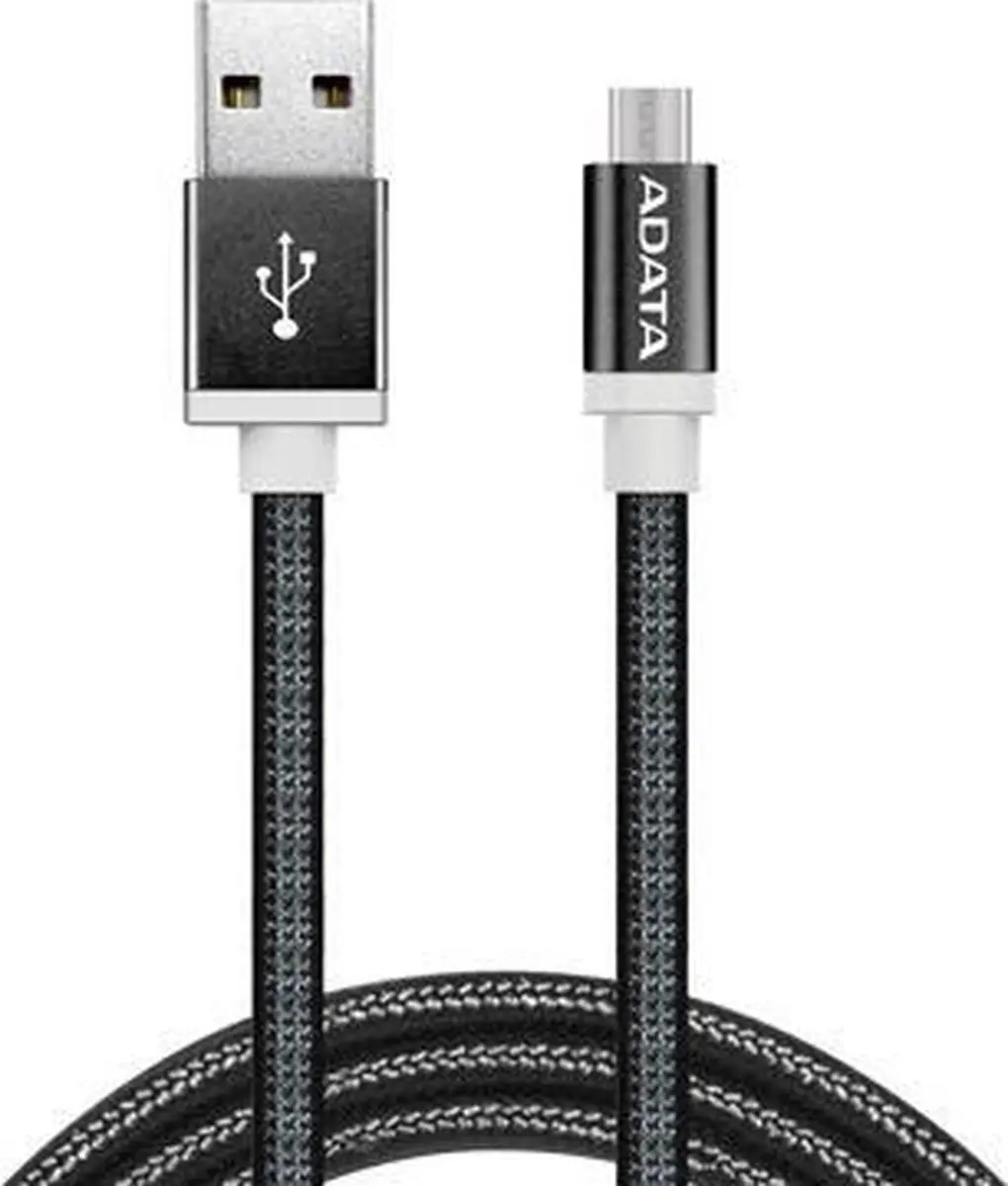 ADATA AMUCAL-100CMK-CBK USB-kabel 1m - USB-A naar Micro-USB - Zwart