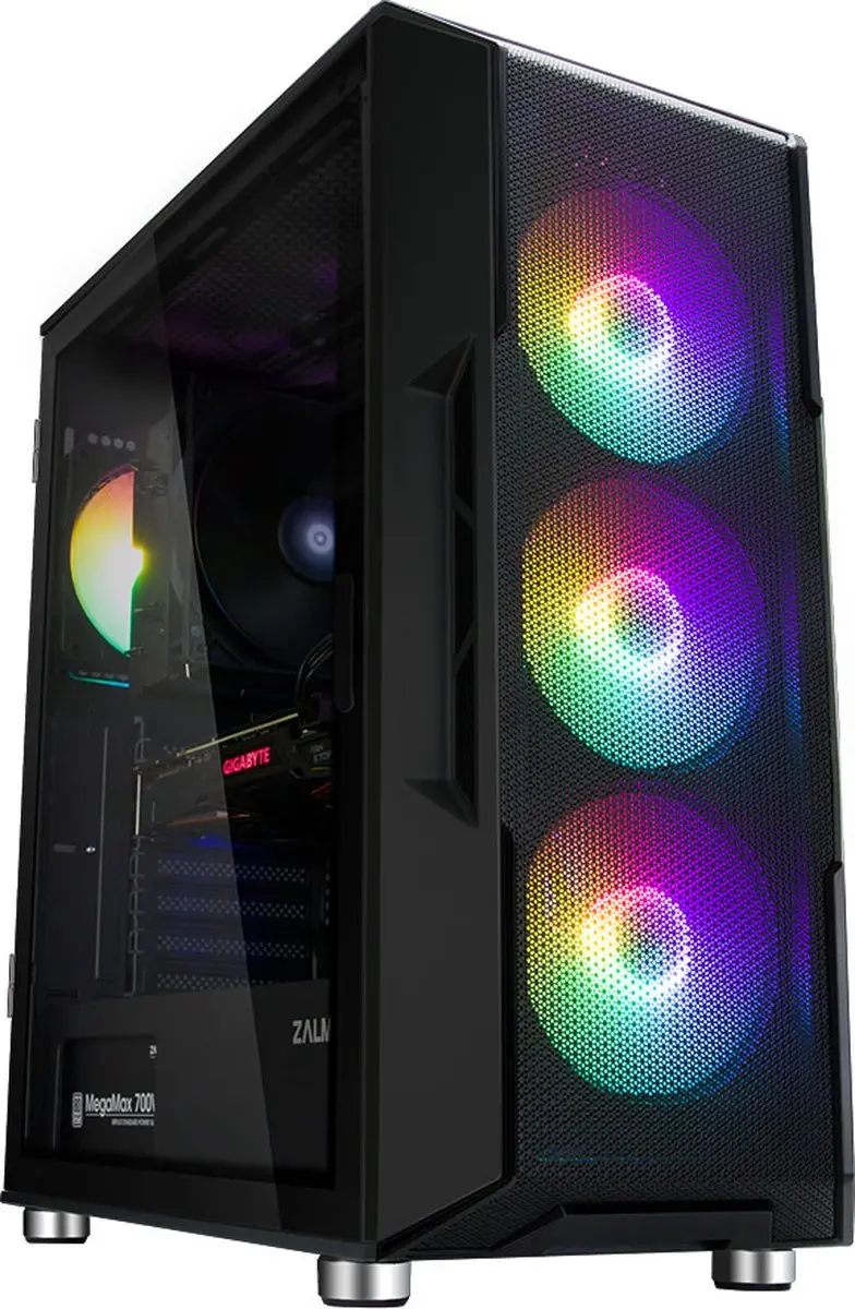 Zalman I3 Neo ATX Mid Tower PC Behuizing - 4x 120mm LED - Mesh voor