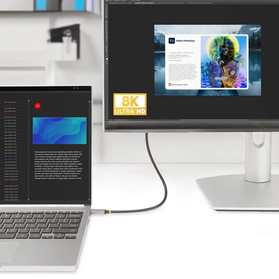 Startech USB-C naar HDMI 2.1 Kabel 8K 30Hz 1m - Zwart/Zilver